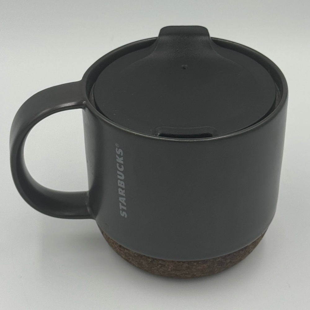 STARBUCKS 2016 Cork Bottom Mug Coffee Mug Gray Ceramic 12 oz - Picture 2 of 8